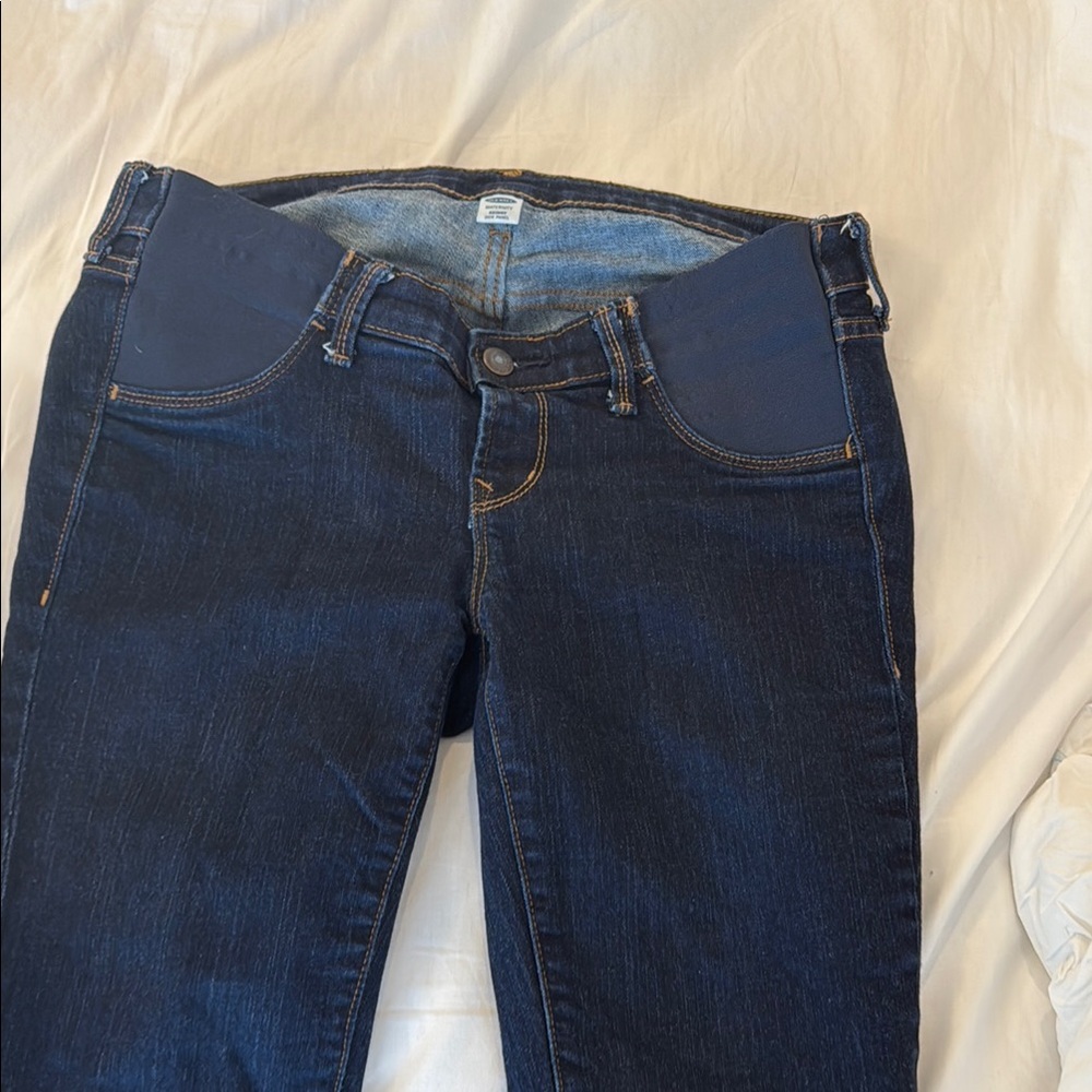 Maternity old navy size 4 long Women's Dark Blue Jeans